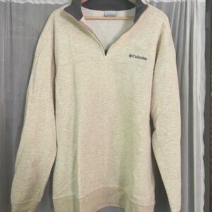 Columbia Men's Beige Zip-Up Sweater